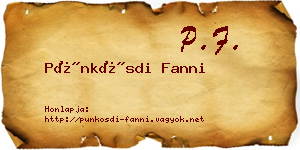 Pünkösdi Fanni névjegykártya